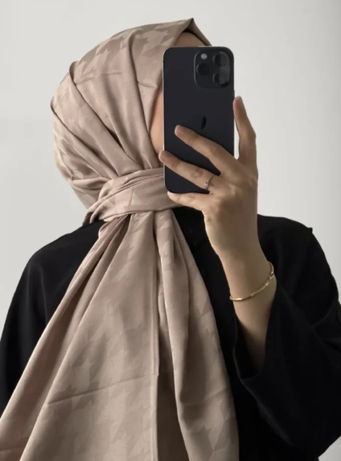 Kazayağı Şal – Açık Vizon